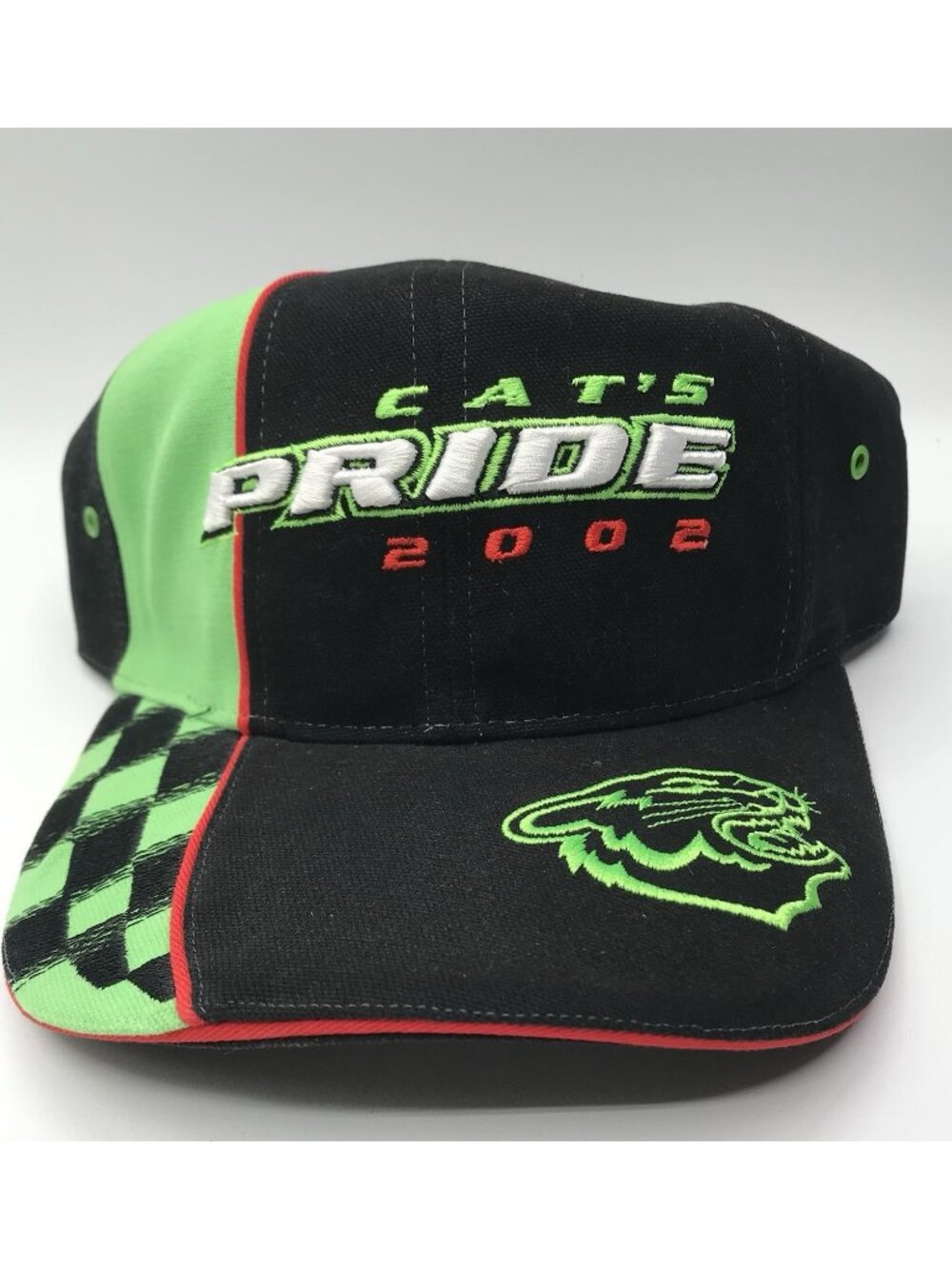 2002 CAT’S PRIDE Arctic Cat Racing StrapBack Hat Arctic Wear Black Green VTG